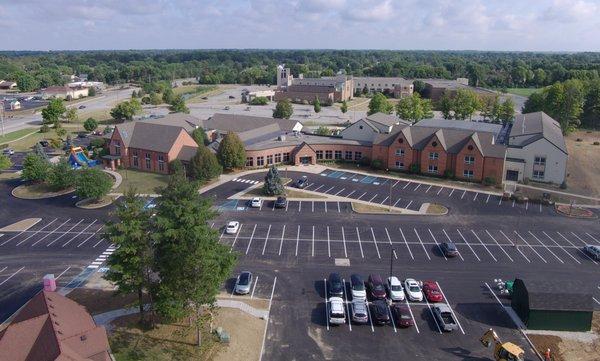 The Church and School campus of Holy Cross Lutheran Church, Indianapolis