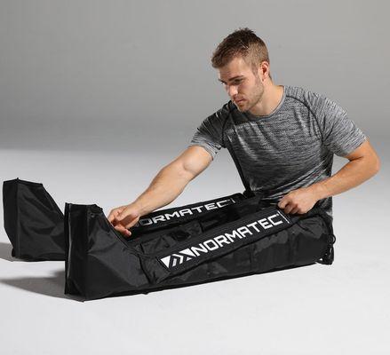 NormaTec recovery equipment helps you bounce back from your workout faster by using compressed air to massage your limbs and mobilize fluid.