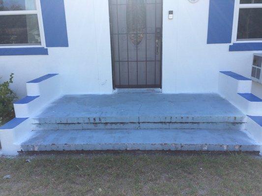 unpainted steps. Not included in painting contract? Really?