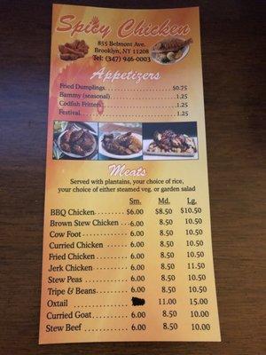 To-Go Menu