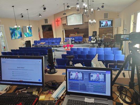 Picture of  Evangelistic Missionary Baptist Church taken from the Upper Room