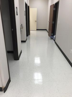 We can revive your floor! Give us a call and you will be shocked at how it will shine.