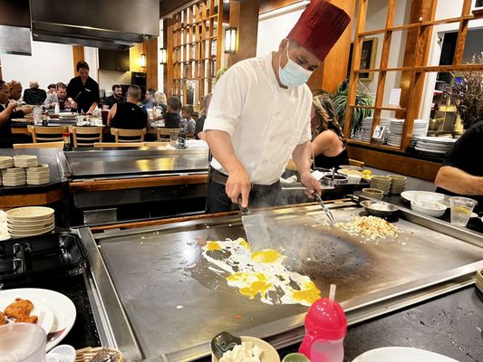 Our chef preparing the fried rice