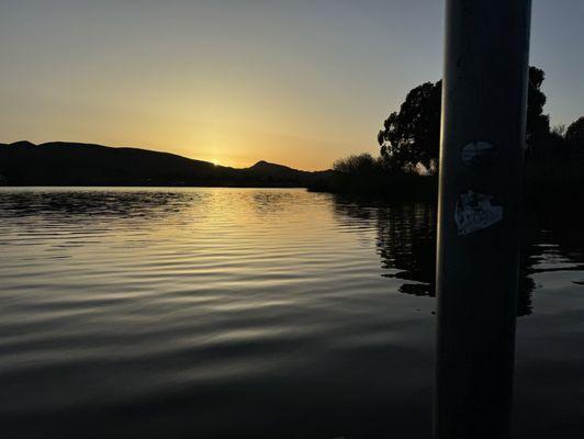 Sitting on the edge of the bay