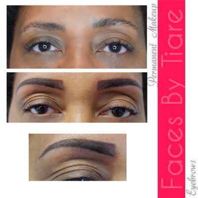 Before & After Power Brow, Permanent Makeup. Faces By Tiare