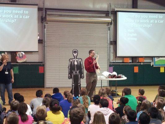 Dr. Morris at a local elementary Career Day.