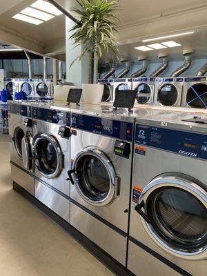 A clean and bright laundromat