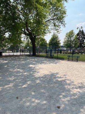 Volleyball and basketball courts.