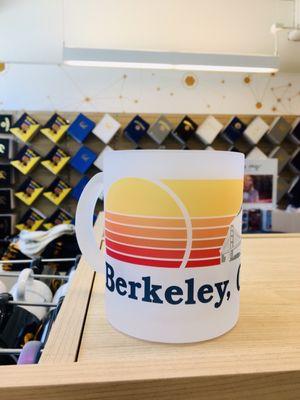 Frosted Berkeley cup (with a Golden Gate background?)