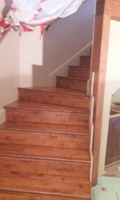 Maple Engineered Flooring Stairs with the flush nosing