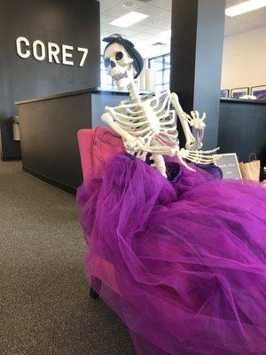 Ricky (studio skeleton) during the month of October