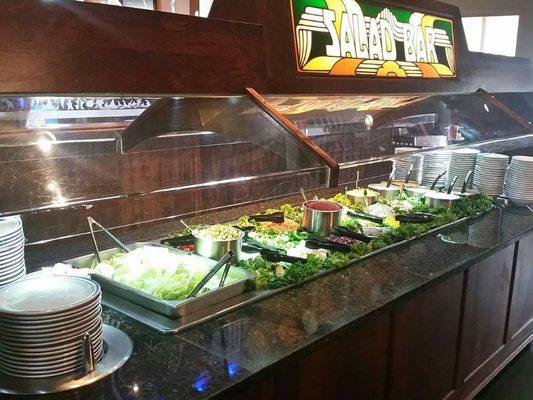 Salad Bar (cut fresh daily) that includes homemade vegetable beef soup.