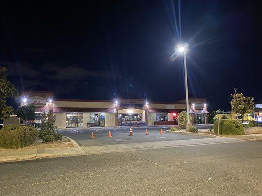 Outside view at night