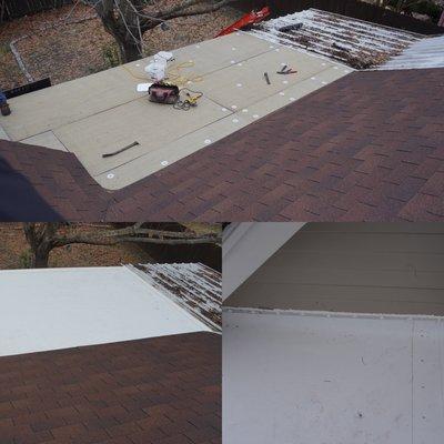 Another roof repair done right! Customer will no longer have any leaks!