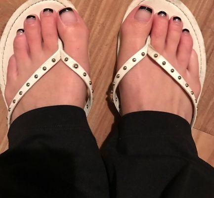 Beautiful pedicure done at Perfect Nails &a Skin Care! Tram is wonderful, makes you feel so comfortable & the pedicures are so relaxing!