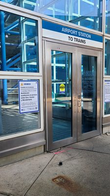 D' MBTA airport station Bos Sat 5.12.23