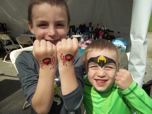 Face painting of Super Heros