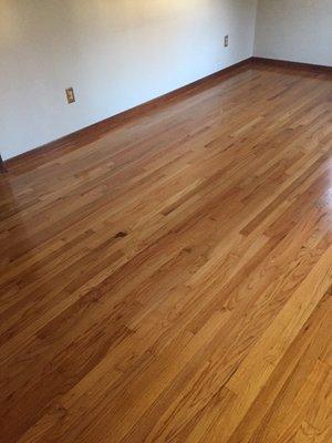 Refinished floor.