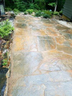 natural rock patio