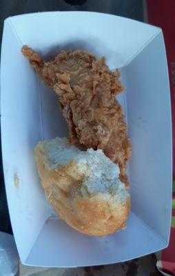 Chicken Tender and a Honey Biscuit