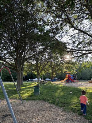 Shade trees near the swings & playground