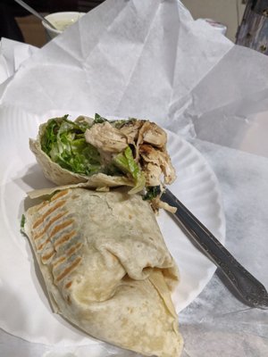 Grilled chicken caesar wrap