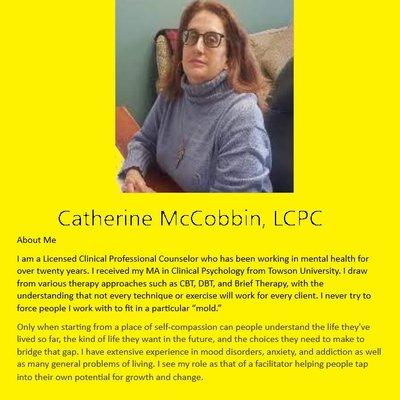 Catherine McCobbin, LCPC Bio