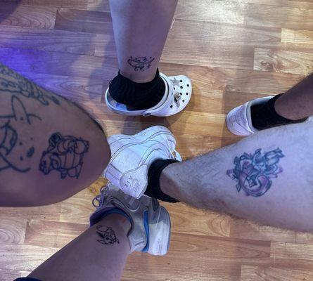 Got matching Pokémon tattoos with friends