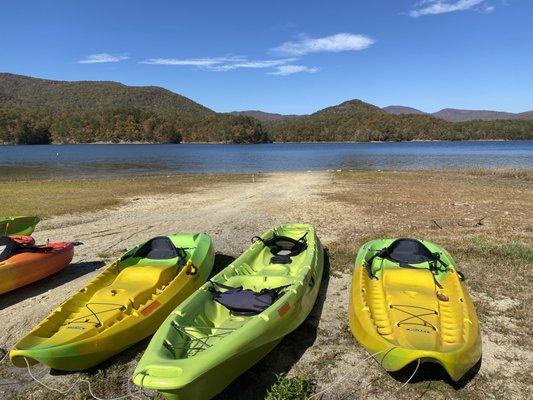 Kayaks for rent.