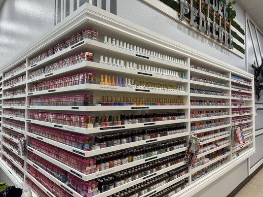 So many nail shades to choose from. And they have great nail designers. They also mix colors here wow.