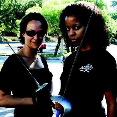 Laura Ruchla and Yesinia Iglesias armed and ready for Romeo and Juliet 2011