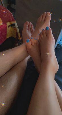 Hubby and Wifey pedicures