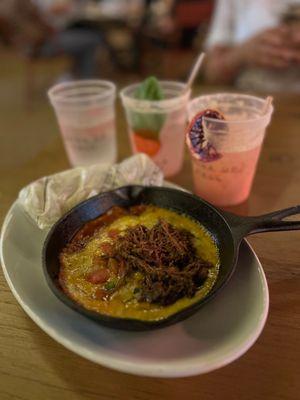 Brisket queso fundido