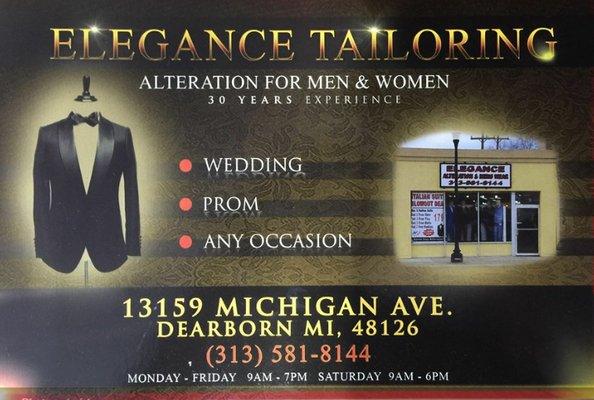 Elegance Menswear and Alteration