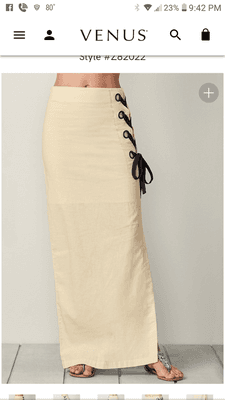 Long straight skirt