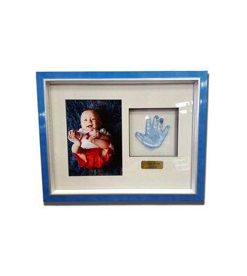 Framed Cute-As-A-Button Baby Photo & Handprint DeVaul's Fine Framing