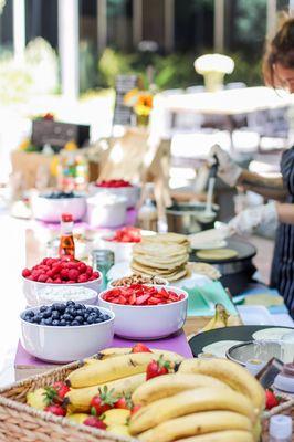 Our crepe station