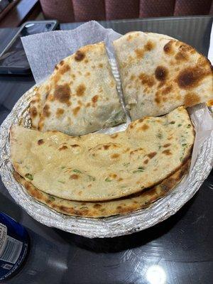 Aloo naan and Lachha Paratha