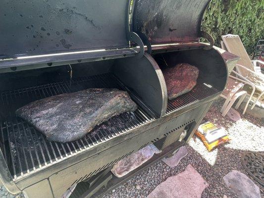 Side by side brisket action!