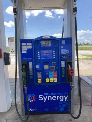 one of the fuel dispensers (both gasoline and diesel fuel are sold at this facility)