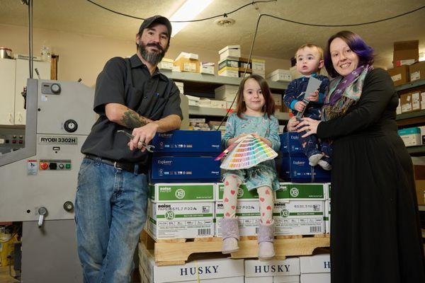 Owner, Chris Cosentino with family. Wife, Kate Cosentino, Marketing Manager.
Daughter Aria Cosentino. Son Torin Cosentino.