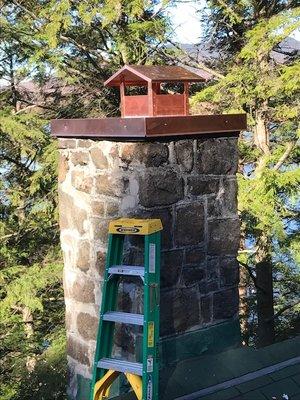 Copper chimney cap