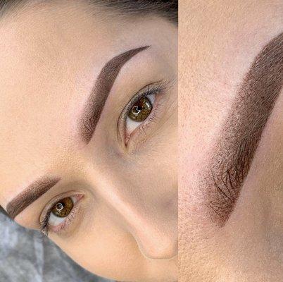 ombre shading brows by vivienne