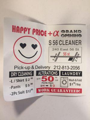 $2.50 is the cost of LAUNDERING a shirt, not dry cleaning.