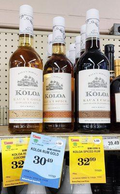 $30.49 Kōloa Rum Gold. January 2023