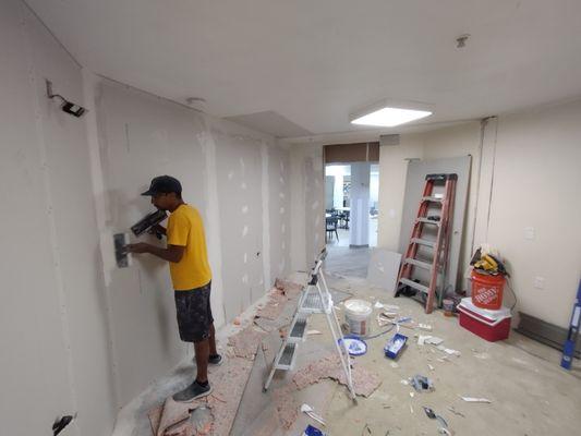 Drywall installation repair and finishing