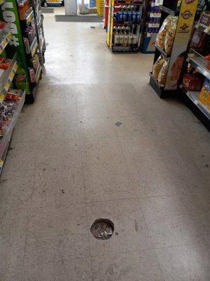 Hole in floor