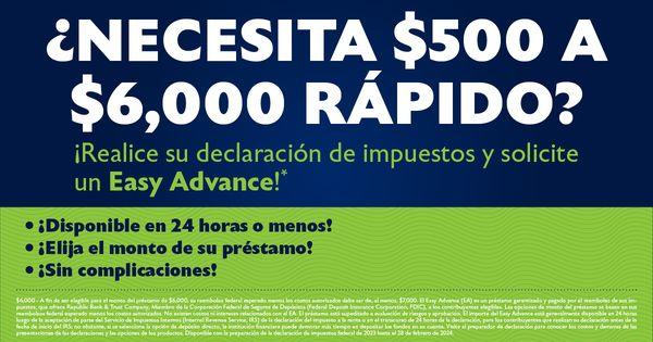 Necesita $500 a $6,000 rapido?