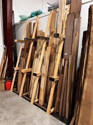 Dimensional Hardwood Lumber racks