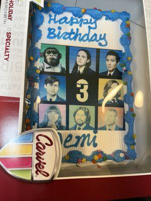 Botched print on birthday cake